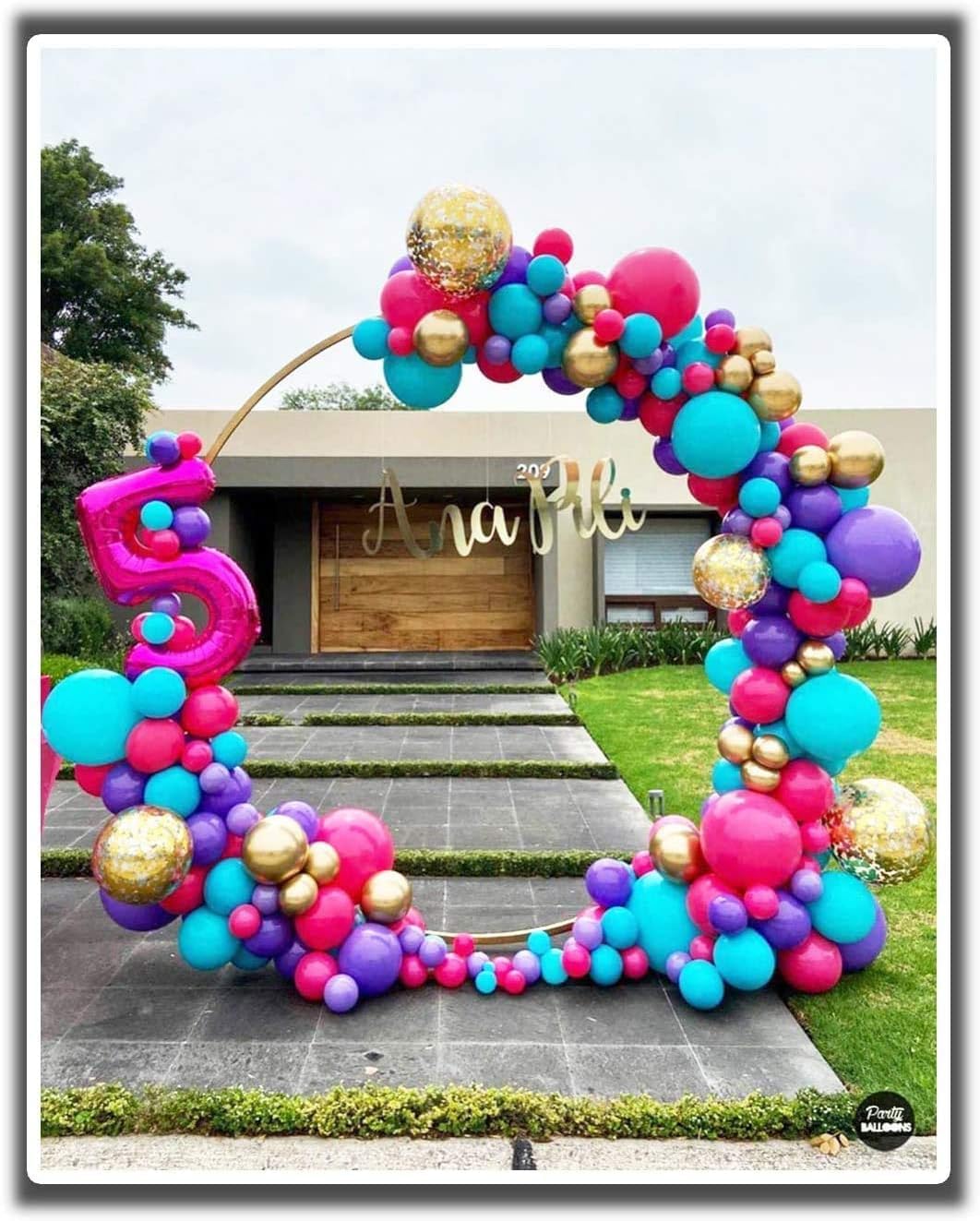Amazon.com: LANGXUN 7.2ft Gold Metal Round Balloon Arch kit